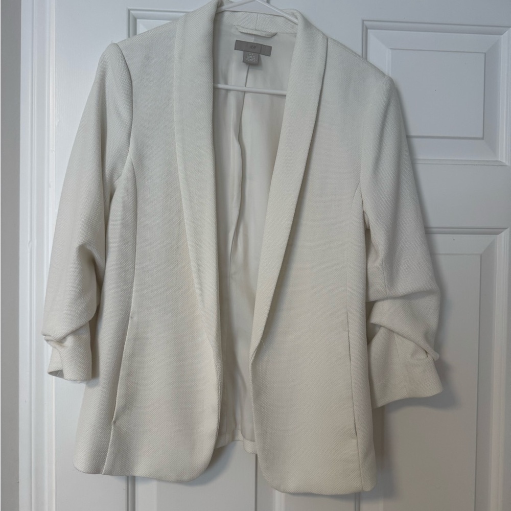 H&M White Blazer Jacket